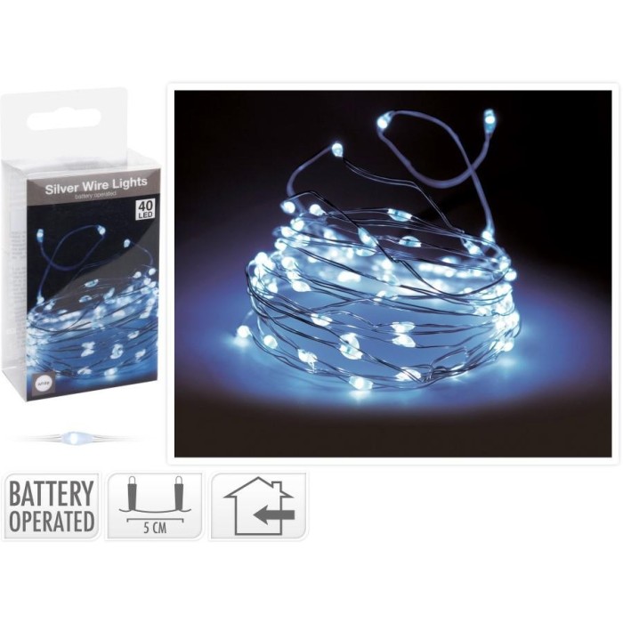 CAVO ARG 40LED BIANCO BATTERIA